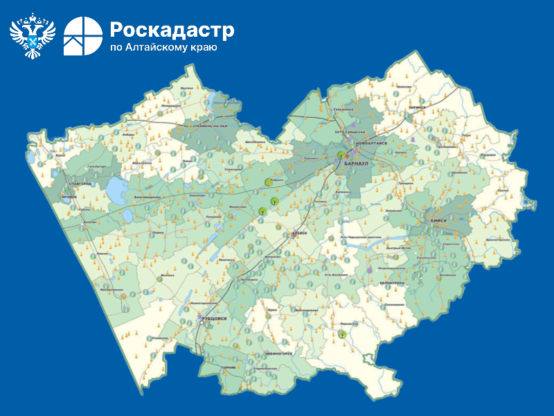 карта Алтайского края.